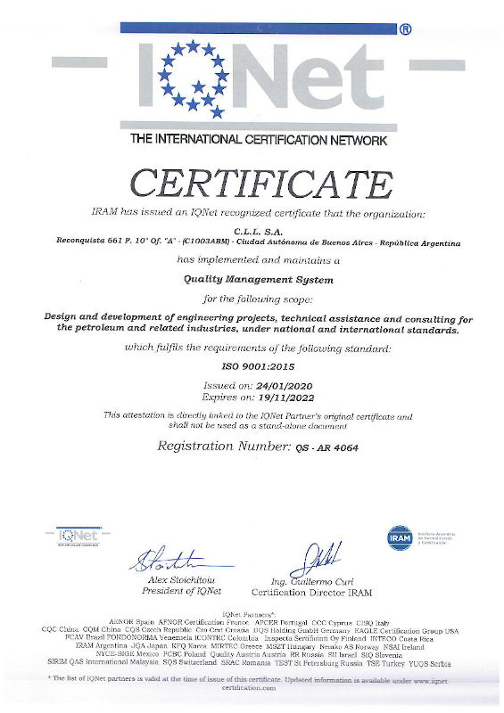 Constancia IQNET 9001 2015